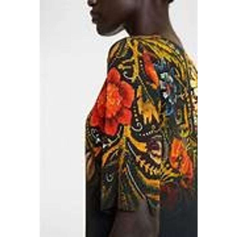 DESIGUAL NWT $159 Butterflower Printed 3/4 Sleeve Dress Size L (US M) - Picture 4 of 6